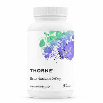 THORNE - Basic Nutrients 2/Day - Comprehensive Daily Multi-Vitamin with Optimal Bioavailability - Vitamin & Mineral Formula - Third-Party Certified - Gluten, Dairy & Soy-Free - 60 Capsules