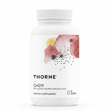 THORNE - CoQ10 - 100mg Optimally Absorbed Ubiquinone Supplement - Supports Heart Health, Brain Function, Cellular Energy Production & Healthy Aging* - Third-Party Certified - Gluten-Free - 60 Softgels